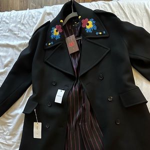 ETRO floral-embroidery double-breasted coat